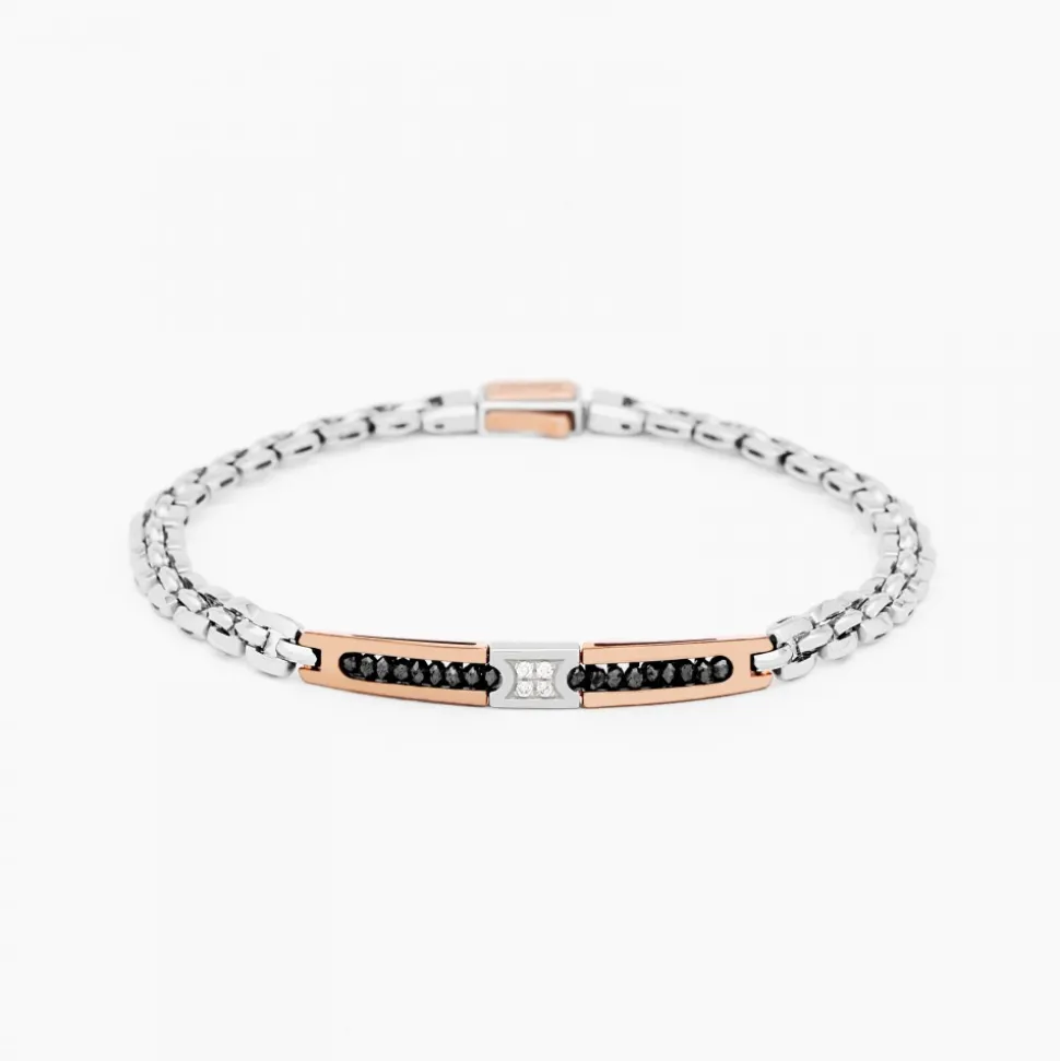 Bracciale Zancan in oro bianco con diamanti.