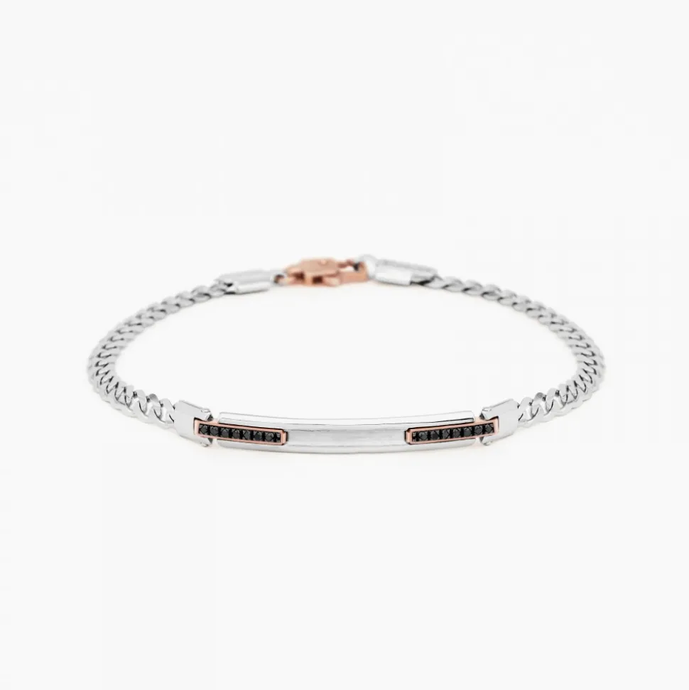 Bracciale Zancan in oro bianco con diamanti.