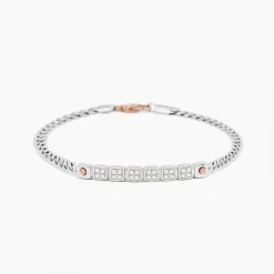 Bracciale  Zancan in oro bianco con diamanti.