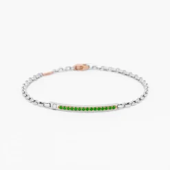 Bracciale Zancan in oro bianco con pietre preziose.