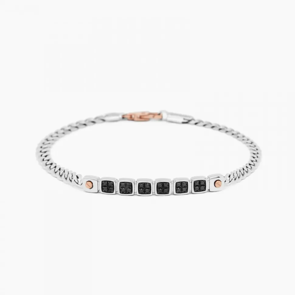 Bracciale Zancan in oro bianco con diamanti.