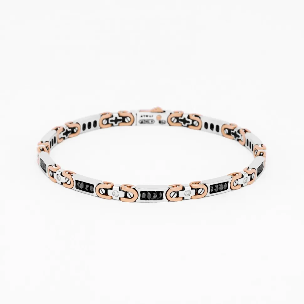 Bracciale Zancan in oro bianco con diamanti.