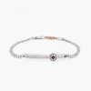 Bracciale  Zancan in oro bianco con diamanti e rosa dei venti.