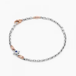 Bracciale Zancan in oro bianco con diamanti e rosa dei venti.