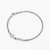 Bracciale  Zancan in oro bianco con diamanti e ancora.