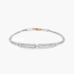 Bracciale Zancan in oro bianco con diamanti.