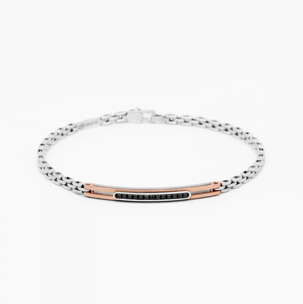 Bracciale Zancan in oro bianco con diamanti.