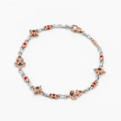 Bracciale Zancan in oro bianco con diamanti e pietre preziose.