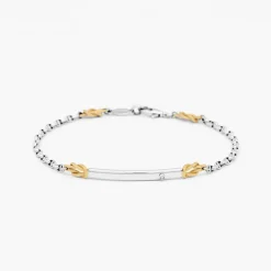 Bracciale  Zancan in oro bianco con diamante.