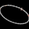 Bracciale  Zancan in oro bianco con diamanti e croce.