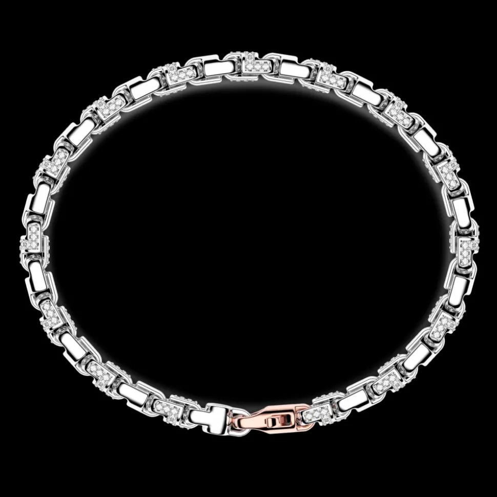 Bracciale Zancan in oro bianco 18kt e diamanti.
