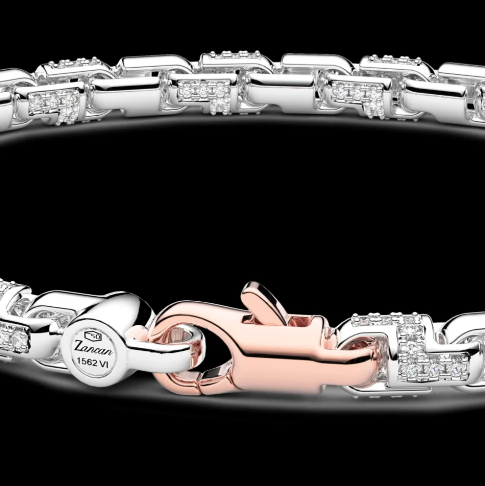 Bracciale Zancan in oro bianco 18kt e diamanti.