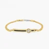 Bracciale  Zancan in oro giallo con diamanti e rosa dei venti.