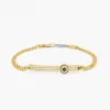 Bracciale  Zancan in oro giallo con diamanti e rosa dei venti.