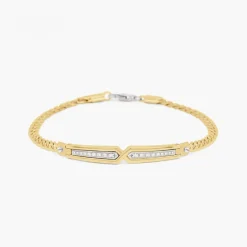 Bracciale Zancan in oro giallo con diamanti.
