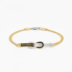Bracciale  Zancan in oro giallo con diamanti.