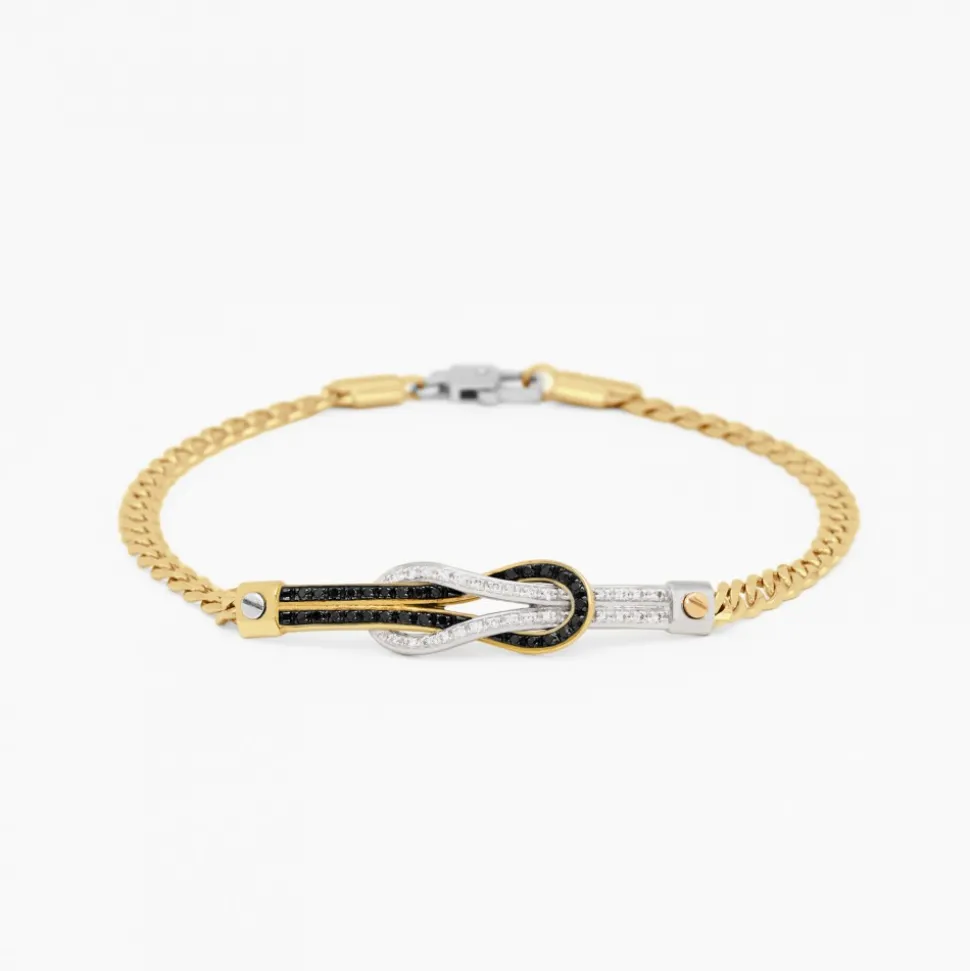 Bracciale Zancan in oro giallo con diamanti.