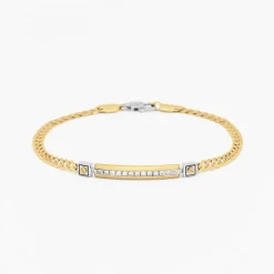 Bracciale  Zancan in oro giallo con diamanti.