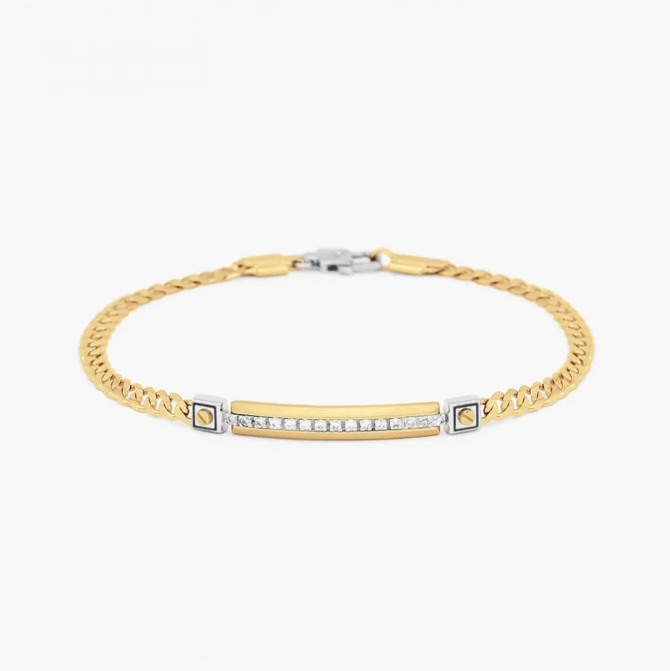 Bracciale Zancan in oro giallo con diamanti.
