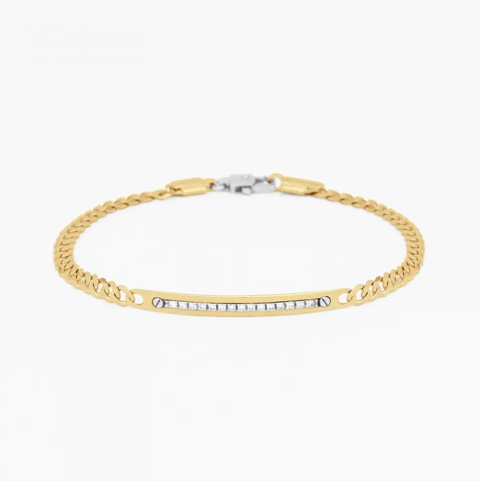 Bracciale Zancan in oro giallo con diamanti.