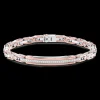 Bracciale Zancan in oro 18kt e diamanti con targa centrale.