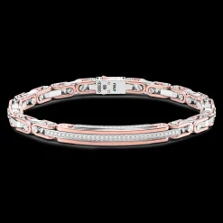 Bracciale Zancan in oro 18kt e diamanti con targa centrale.