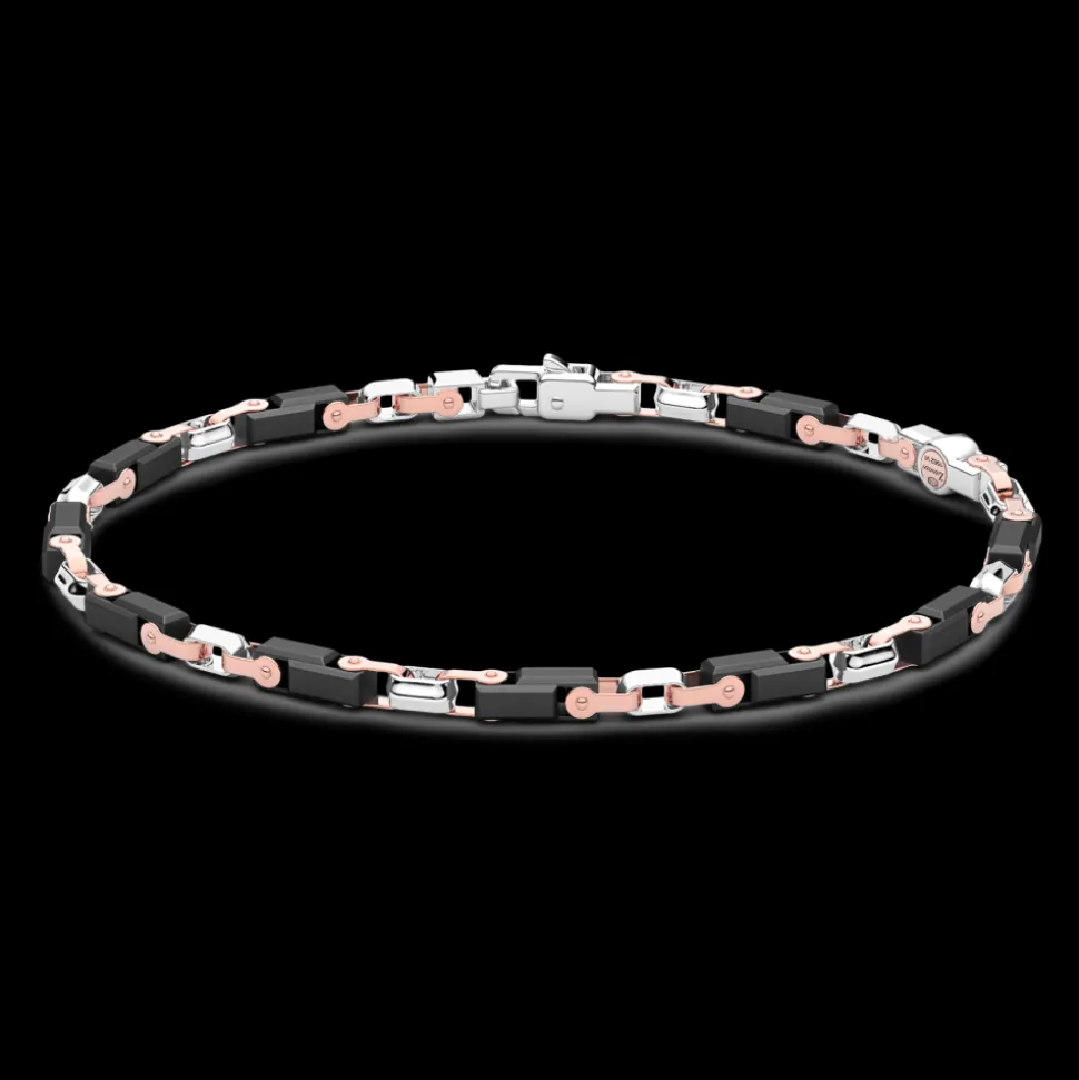 Bracciale Zancan in oro 18kt e ceramica nera.