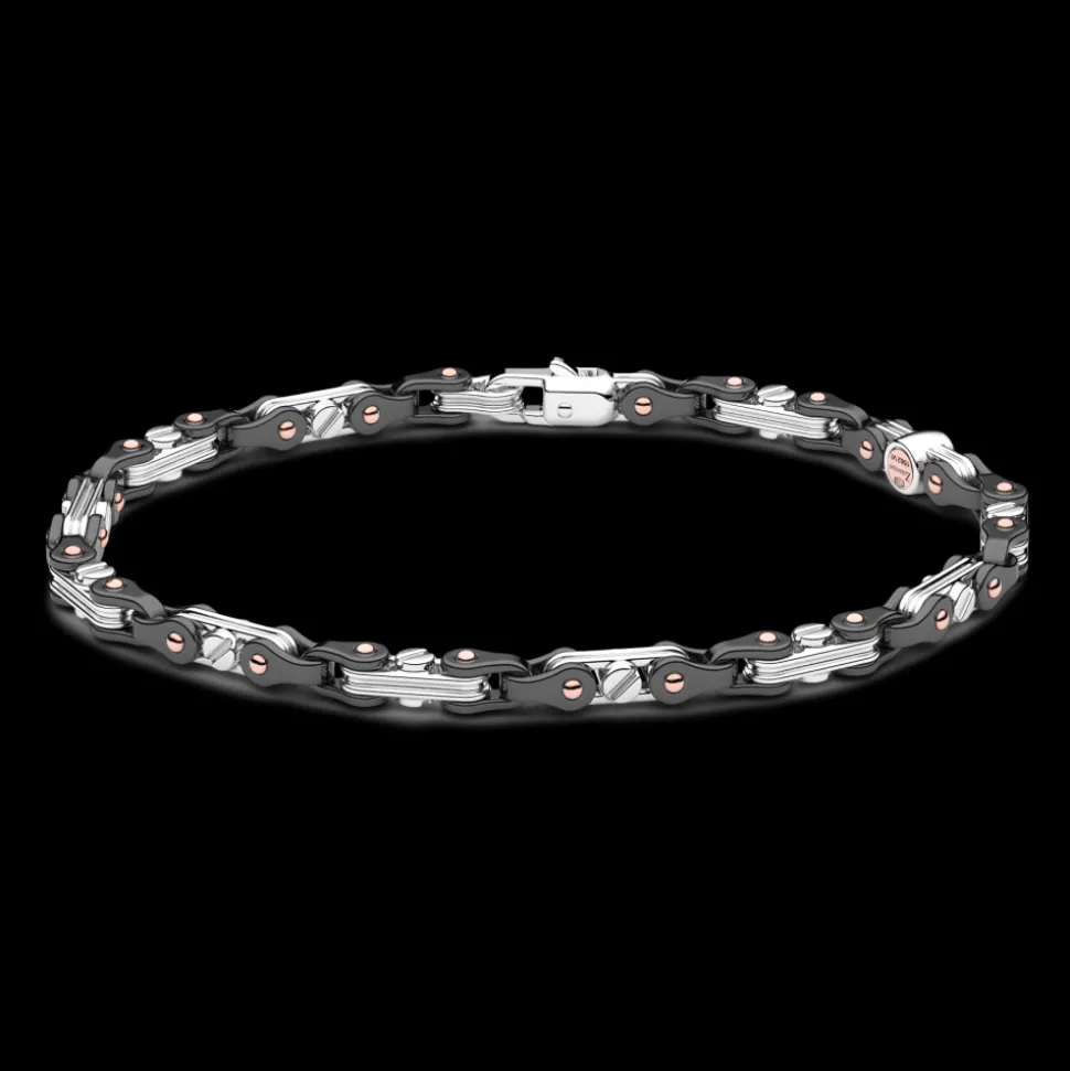 Bracciale Zancan in oro 18kt e ceramica nera.