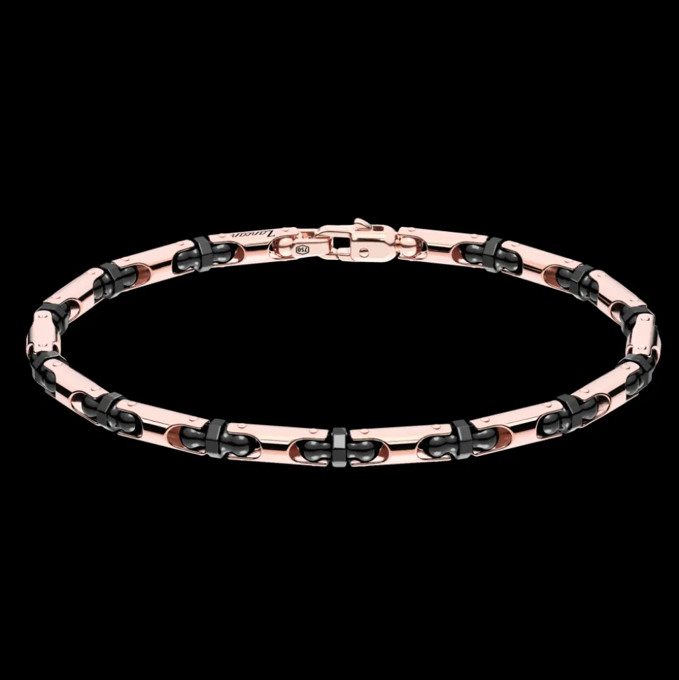 Bracciale Zancan in oro 18kt e ceramica nera.