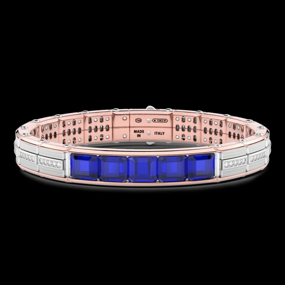 Bracciale Zancan in oro 18kt con zaffiri blu.