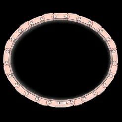 Bracciale Zancan in oro 18kt con diamanti neri.