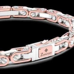 Bracciale Zancan in oro 18kt e diamanti con targa centrale.