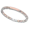 Bracciale Zancan in oro rosa 18k ed argento con targa.