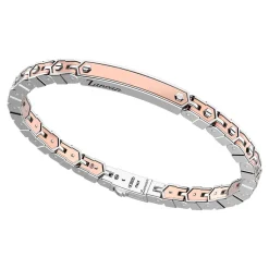 Bracciale Zancan in oro rosa 18k ed argento con targa.