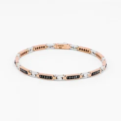 Bracciale  Zancan in oro rosa con diamanti.