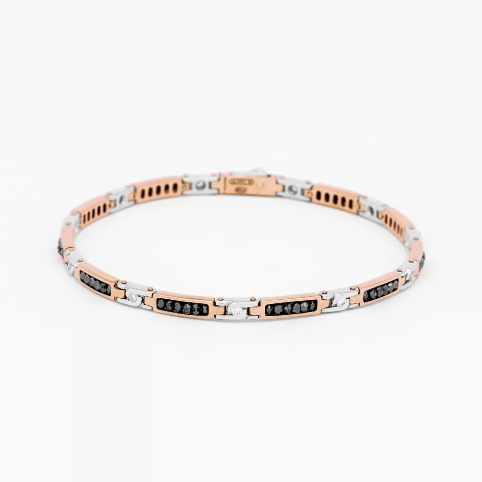 Bracciale Zancan in oro rosa con diamanti.