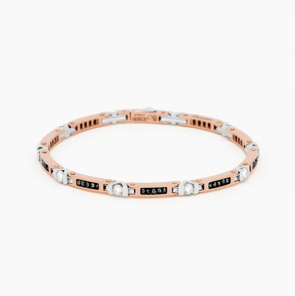 Bracciale Zancan in oro rosa con diamanti.