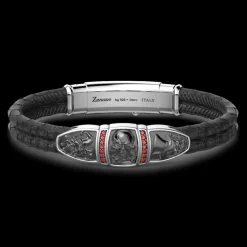 Bracciale Zancan in pelle di con teschio.