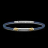 Bracciale Zancan in pelle naturale con targa in argento.