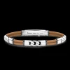 Bracciale Zancan in pelle naturale con elemnti in argento.