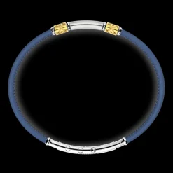 Bracciale Zancan in pelle naturale con targa in argento.