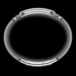 Bracciale Zancan in pelle naturale con targa in argento e pietre nere.