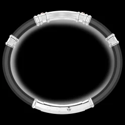 Bracciale Zancan in silicone nero con targa in argento e dettagli in oro rosa.