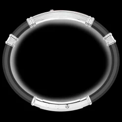 Bracciale Zancan in silicone nero con targa in argento e dettagli in oro rosa.