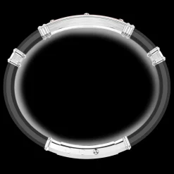 Bracciale Zancan in silicone nero con targa in argento e dettagli in oro rosa.