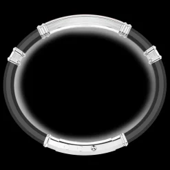 Bracciale Zancan in silicone nero con targa in argento e dettagli in oro rosa.