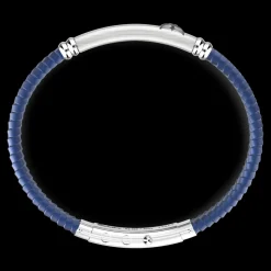 Bracciale Zancan in silicone nero con targa in argento.