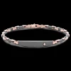 Bracciale Zancan in Titanio, Oro 18kt e Diamanti | Lusso Made in Italy