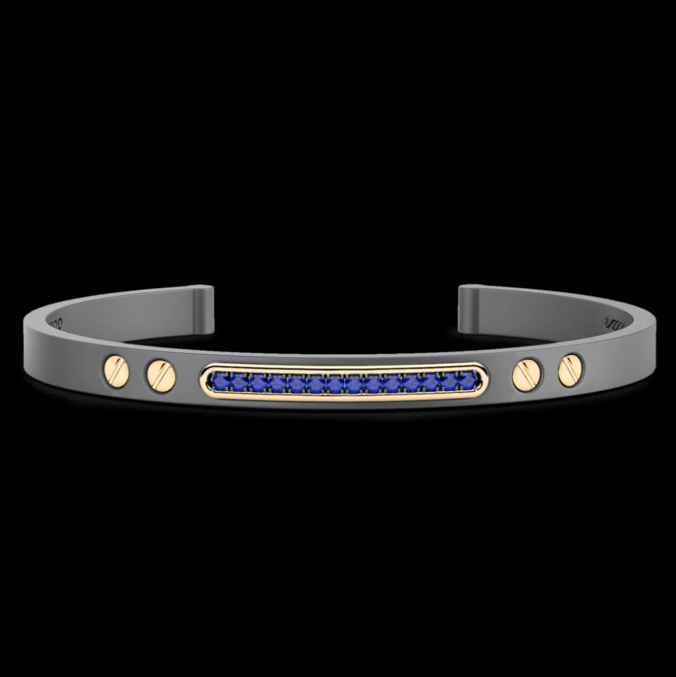 Bracciale Zancan in Titanio, Oro 18kt e Pietre Preziose | Lusso Made in Italy