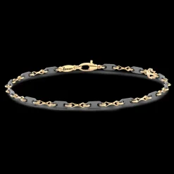 Bracciale Zancan in Titanio, Oro 18kt e Diamanti | Lusso Made in Italy